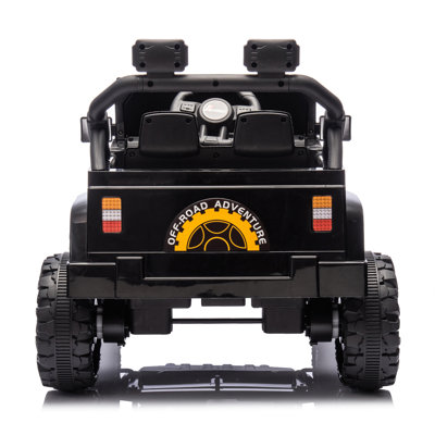 12V Kids Ride On Electric Car W/Parents Control,Dual drive, Four-wheel Suspension,With music,Bluetooth,MP3,USB,with headlights, steering wheel quick release,Slow start for Kids Aged 2-4.