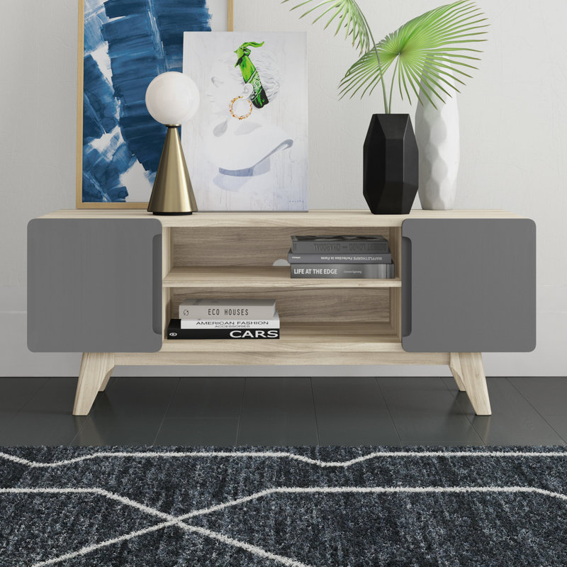 Carson Carrington Espoo 47-inch TV Stand, Natural-Gray