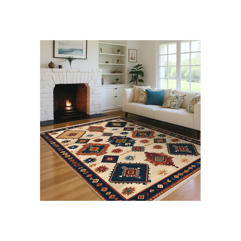 Tapis tissé crème Mosso, 3'3" x 4'11"