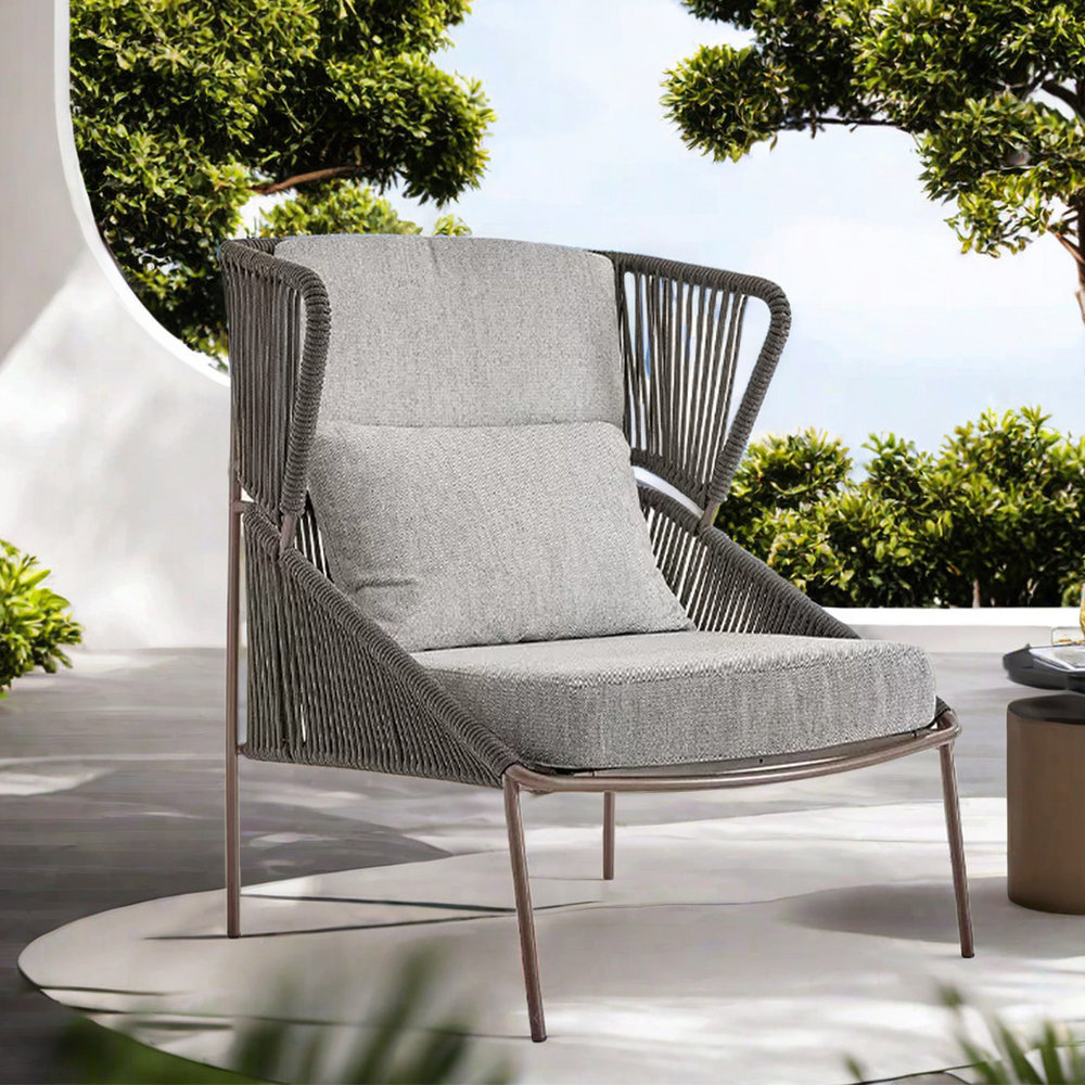 Bayou Breeze Cabel Fabric Outdoor Lounge Chair | Wayfair