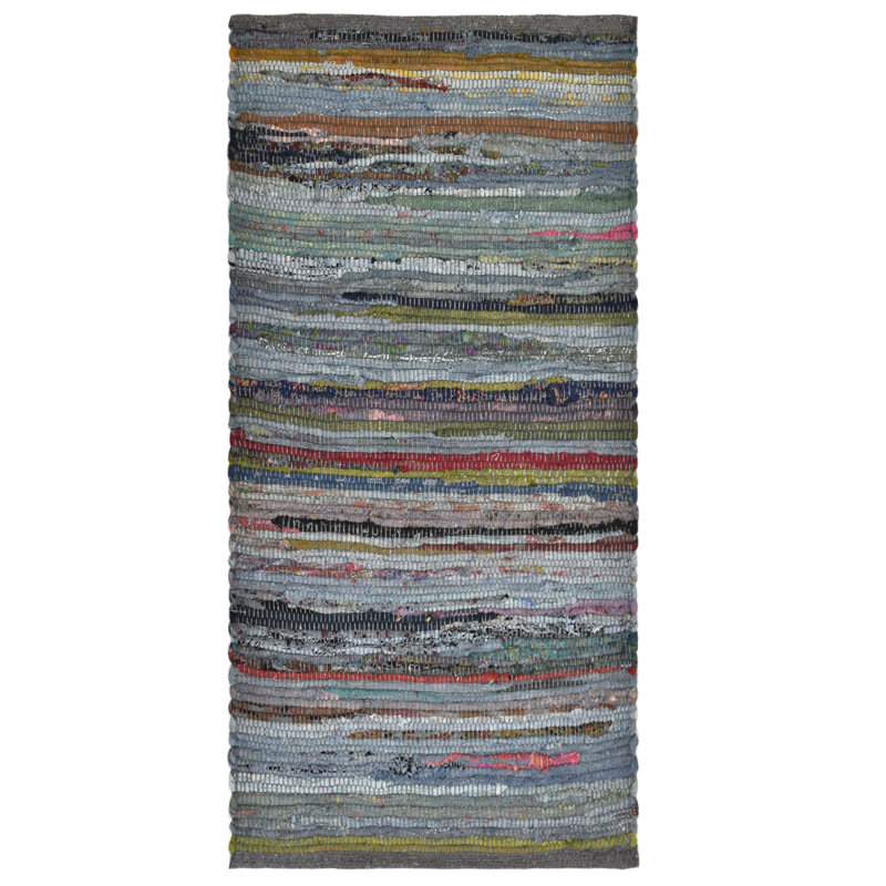 Cotton Abstract Indoor Rug, Runner 1'10 x 6'