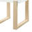 Rectangular End Table With Sled Base White High Gloss And Natural