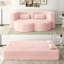Canapé-lit moderne avec 2 coussins, canapé-lit convertible en velours côtelé rembourré de mousse, matelas pliant de 15 po pour le salon, lit d'invité, aucun assemblage requis-1267159716