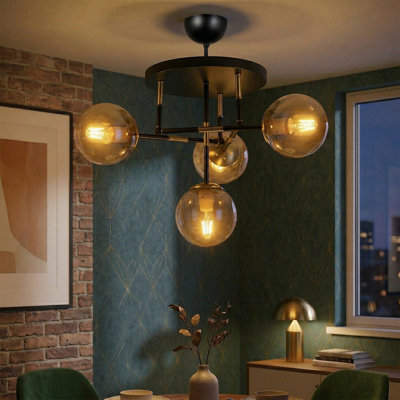 Aris 4-Light Sputnik Modern Globe Chandelier