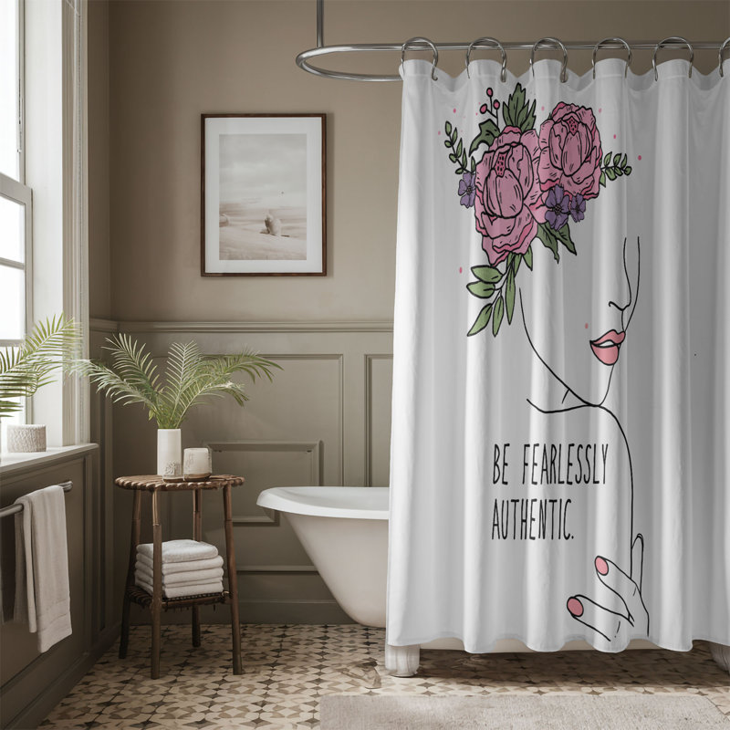 Rideaux de douche 1 pièce, H 74 po x l 40 po
