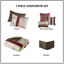Ensembles de literie élégants en polyester rouge, style contemporain pour la décoration intérieure