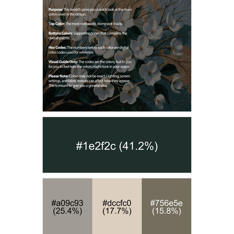 Art mural en métal Botanical Dogwood, H 288 po x l 432 po x P 0,05 po