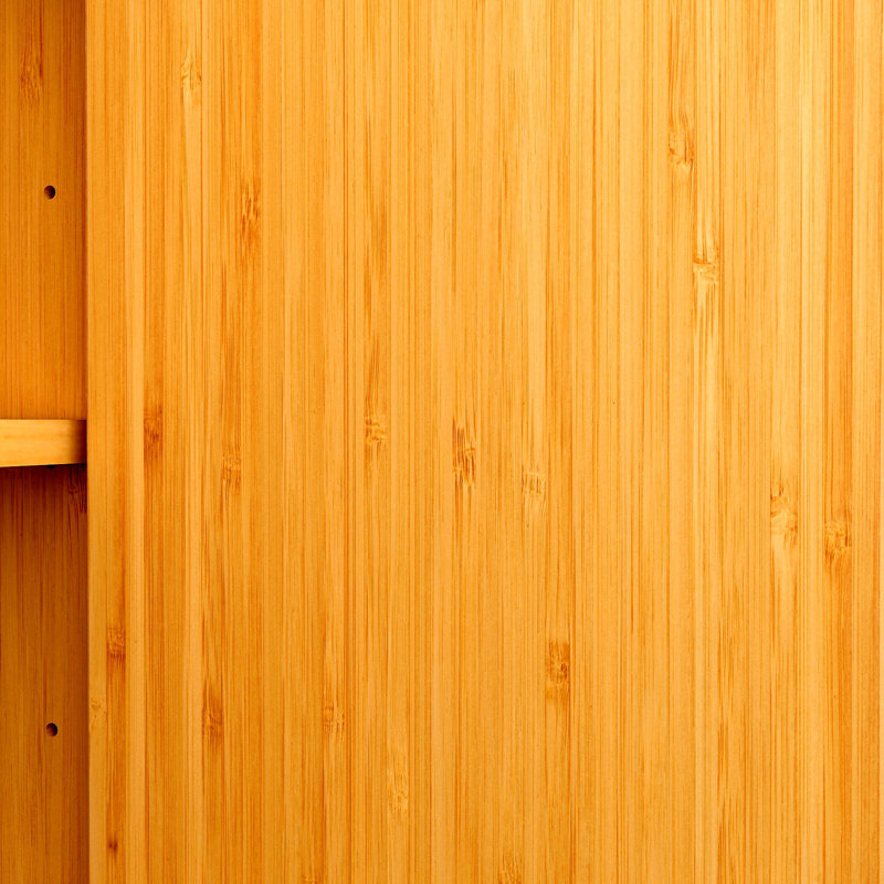 Armoire murale en bambou à grande capacité de pressage latéral
