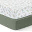 Ensemble de 2 draps pour lit de bébé garçons et filles, draps-housses en jersey de coton à 100%, drap pour lit de bébé, draps pour lit de tout-petit, drap de matelas pour lit de bébé de 52 po x 28 po | Vert et fleurs-1268780003-1268780024