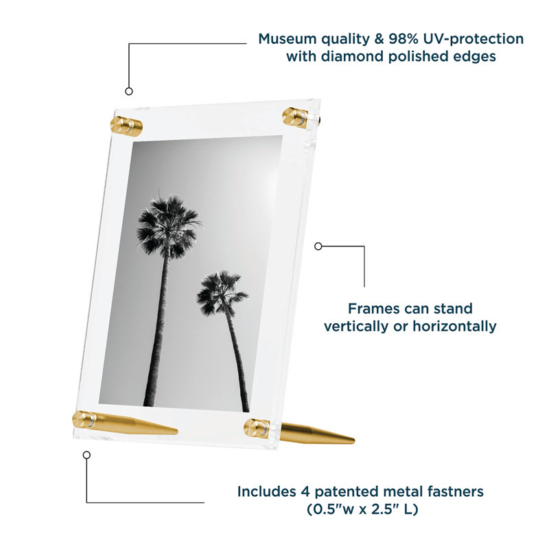 Tabletop Picture Frame, Gold, 5" x 7"