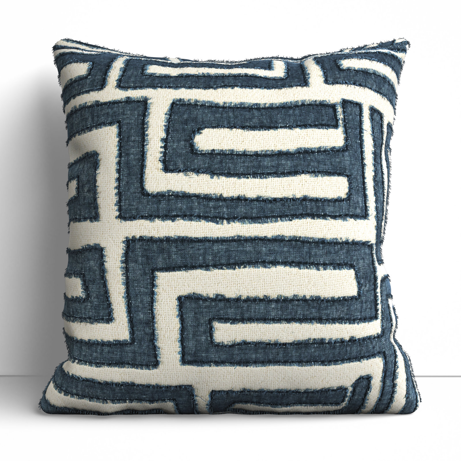 Beata Throw Pillow, Blue/Ivory