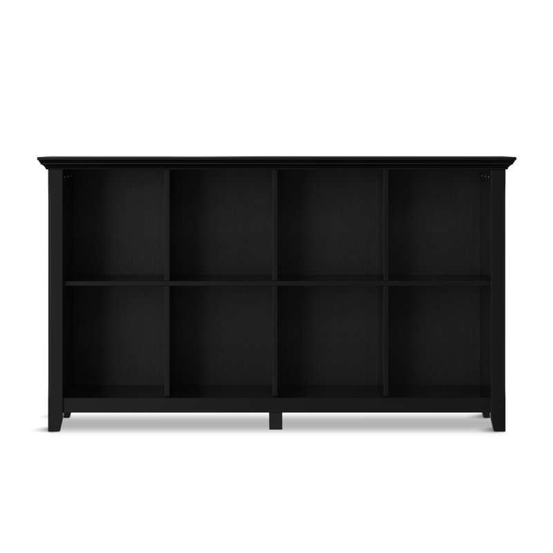 Acadian 57"W Solid Wood Storage Console Table with 8 Cube Storage