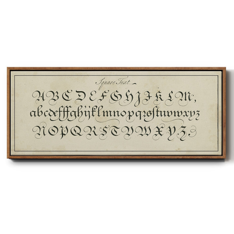 Manuscript Sampler III- Framed Canvas