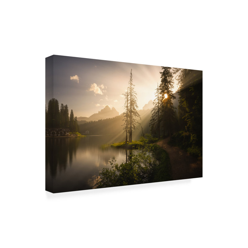 Art sur toile, Morning Yunan, H 12 po x l 19 po