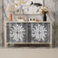 Buffet 4 portes avec tablettes réglables et sculpture créative exquise-1852118426