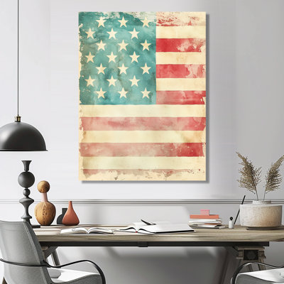 «Vintage USA Flag Memories III», reproduction d'art moderne en métal, décoration murale drapeau des États-Unis