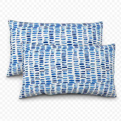 2-Piece Outdoor Lumbar Throw Pillow Set with Inserts, 12 x 53 Inch Water-Repellent and Fade-Resistant Decorative Pillows with Removable Zip Covers for Patio, Porch, Balcony and Sofa