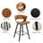 Blayse 26.96" PU Upholstered Counter Bar Stool with Wood Frame (Set of 4)-265332785