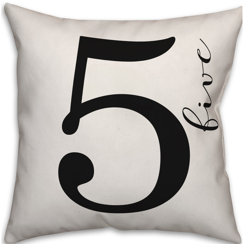  Coussin intérieur / extérieur Script Number, 5