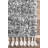 Kinard Shag Tasseled Power Loom Performance Gray Rug-1305524610
