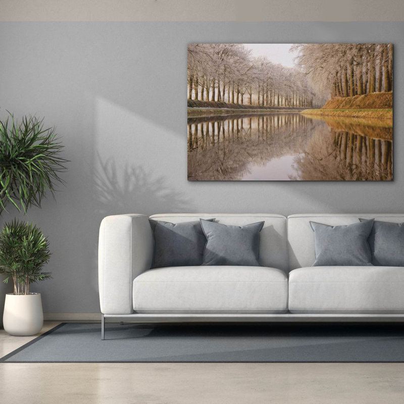  «Frosty Reflections» par Martin Podt, art mural sur toile, 60 po x 40 po