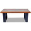 Multicolore, table basse rectangulaire entièrement fabriquée à la main, 39,4 po x 19,7 po x 15,8 po