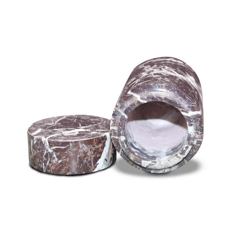 Marble Keepsake Cremation Urn For Ashes, Brown
