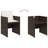  Garden Dining Set Brown, Black, Cream White