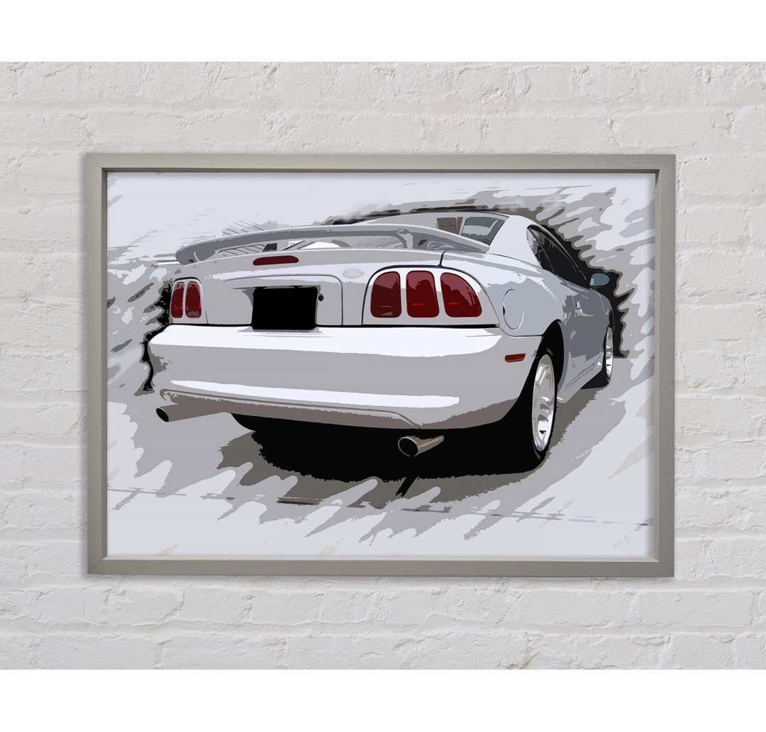 Retro Twin Turbo - Einzelner Bilderrahmen Kunstdrucke auf Leinwand