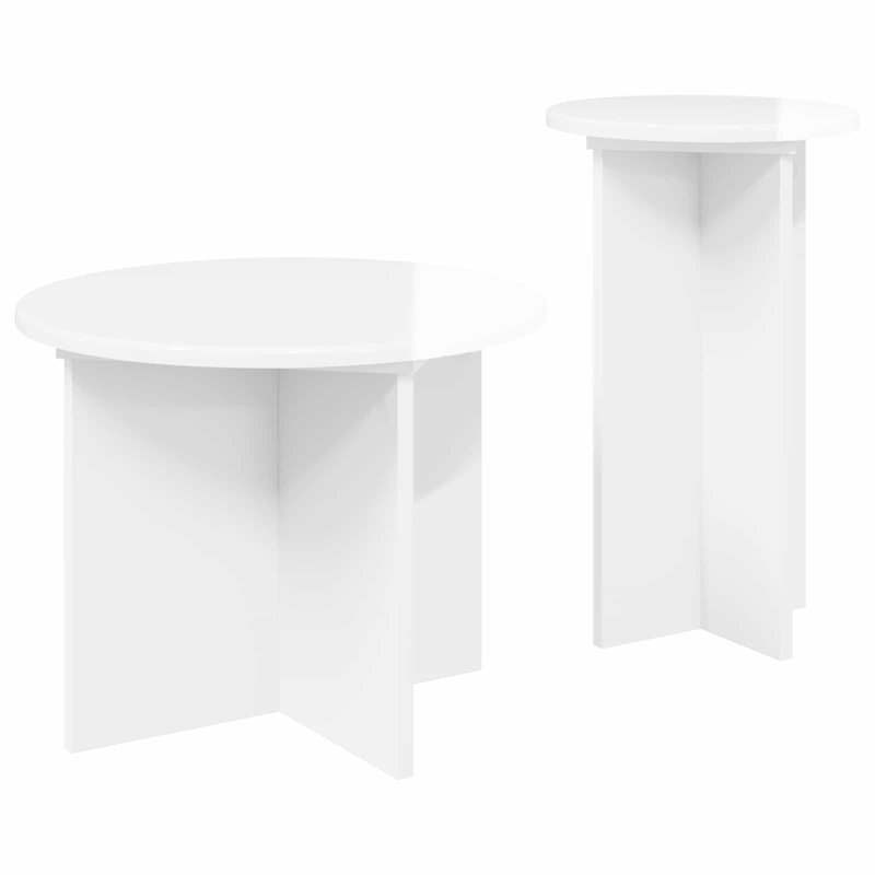 Nesting Tables, High Gloss White