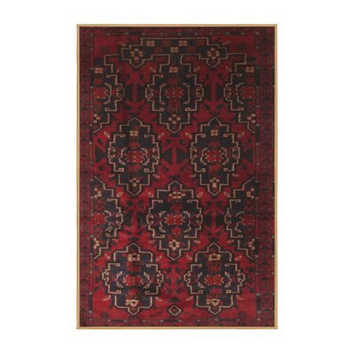 Tapis traditionnel rouge / noir