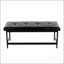 Banc en métal noir et similicuir-593666034