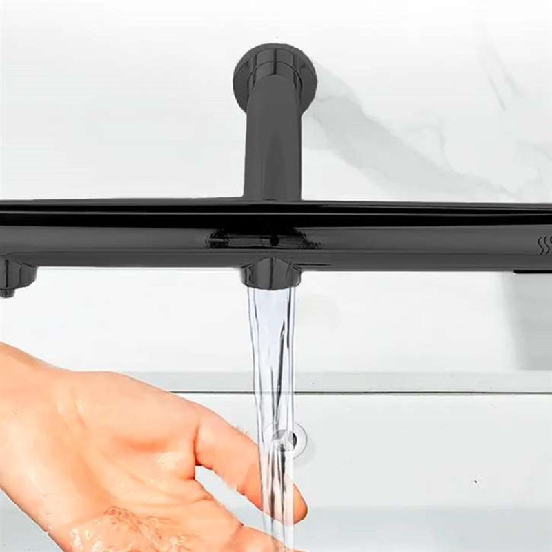 Robinet automatique sans contact noir mat avec capteur d'activation