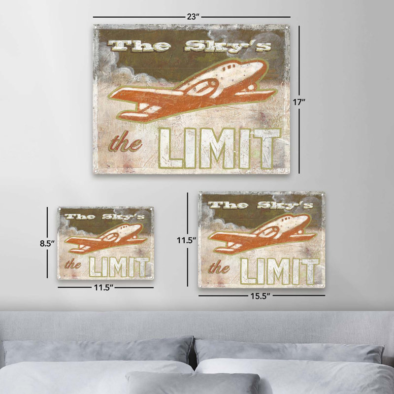 Vintage Skys The Limit, H 17,2 po x l 23,2 po x P 0,04 po