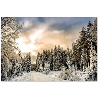 8'' x 8'' Satin Ceramic Decorative Mural