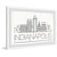 Indianapolis Skyline - cadre photo, impression d'art textuel sur papier-1158758264