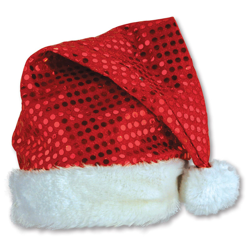 Chapeau de père Noël avec paillettes de Noël