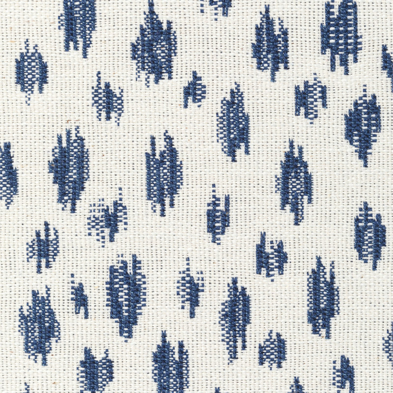 Granville Weaves Honfleur Cotton Blend Fabric, Navy
