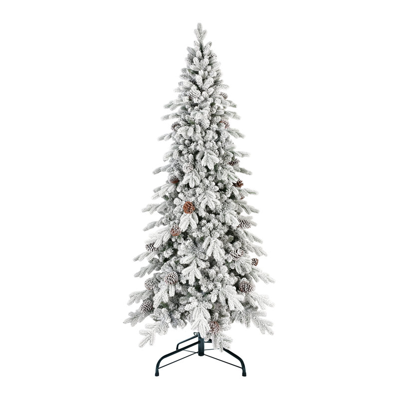 Arbre de Noël 7,5 pi: 1424 pointes, 40 pommes de pin, peu encombrant, H 7,5 pi, Not Pre-Lit
