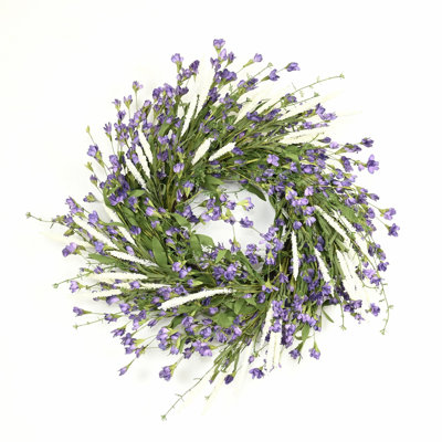 Couronne florale artificielle 24 po pour la porte d'entrée