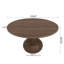 Table de salle à manger ronde en bois massif foncé noyer foncé-1555976022