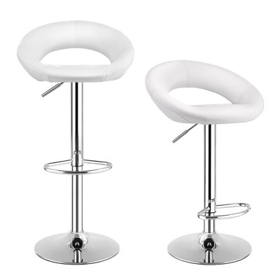 Reimer Swivel Upholstered Adjustable Height Bar Stool with Steel Frame