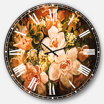 Bouquet of flowers - Traditional wall clock