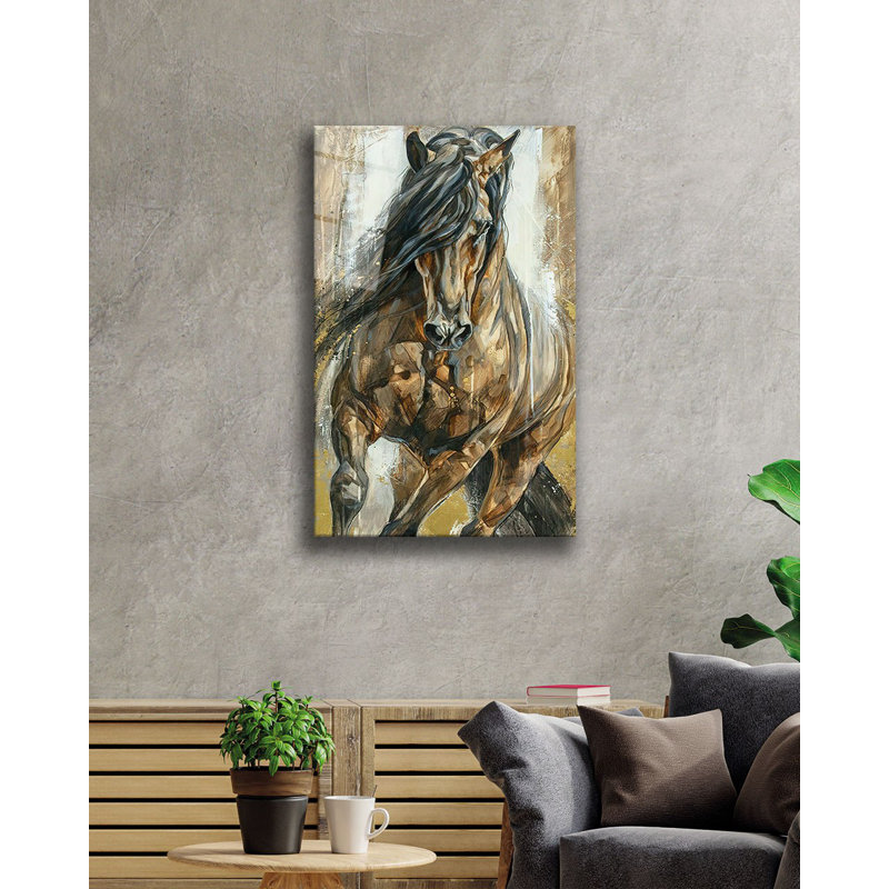 Élégante peinture décorative en verre trempé 18,1 po x 28,3 po | 100% verre trempé, épaisseur: 0,16 pouce | Superbe œuvre d'art pour la décoration intérieure, le salon et les espaces de bureau, durable et facile à nettoyer