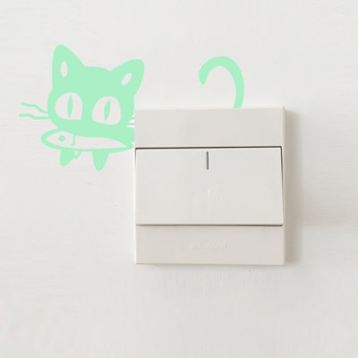 Décalcomanie murale lumineuse pour chat Gonyea