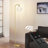 Arched Floor Lamp With Glass Shade, Remote Control And Bulb Included