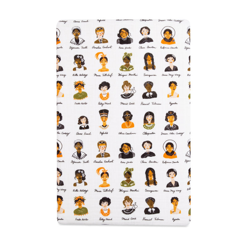 Women in History Organic Cotton Bassinet Sheet