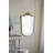 Large Rectangular Full-length Mirror With Distressed Ivory Frame And Gold Floral Crown-711817599-711817598