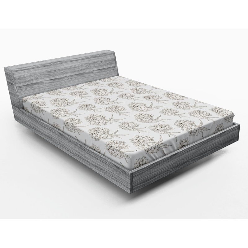 Microfiber Floral Fitted Sheet, Full Fitted Sheet