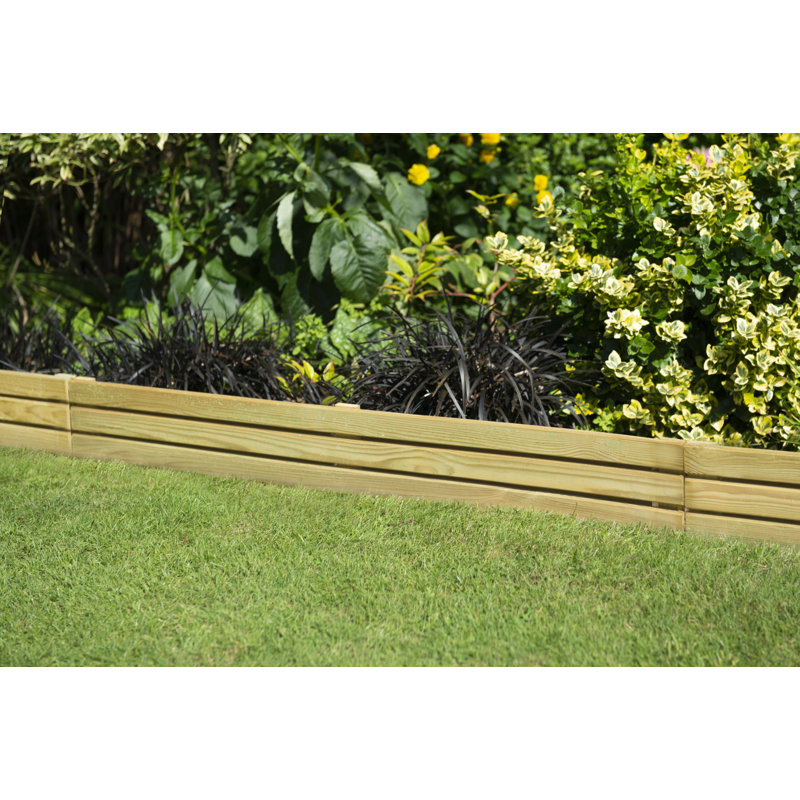 34cm H x 120cm W Natural Timber Wood Lawn Edging